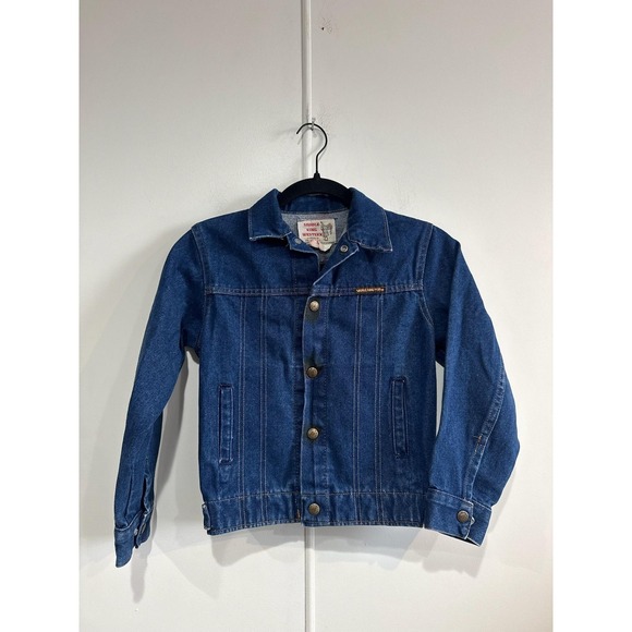 Saddle King Western Other - Vintage Saddle King Western Jacket Kids Large Blue Denim Button Front USA Made